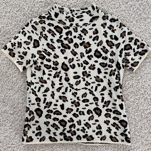 Anthropologie Cheetah Mock Neck WORN ONCE